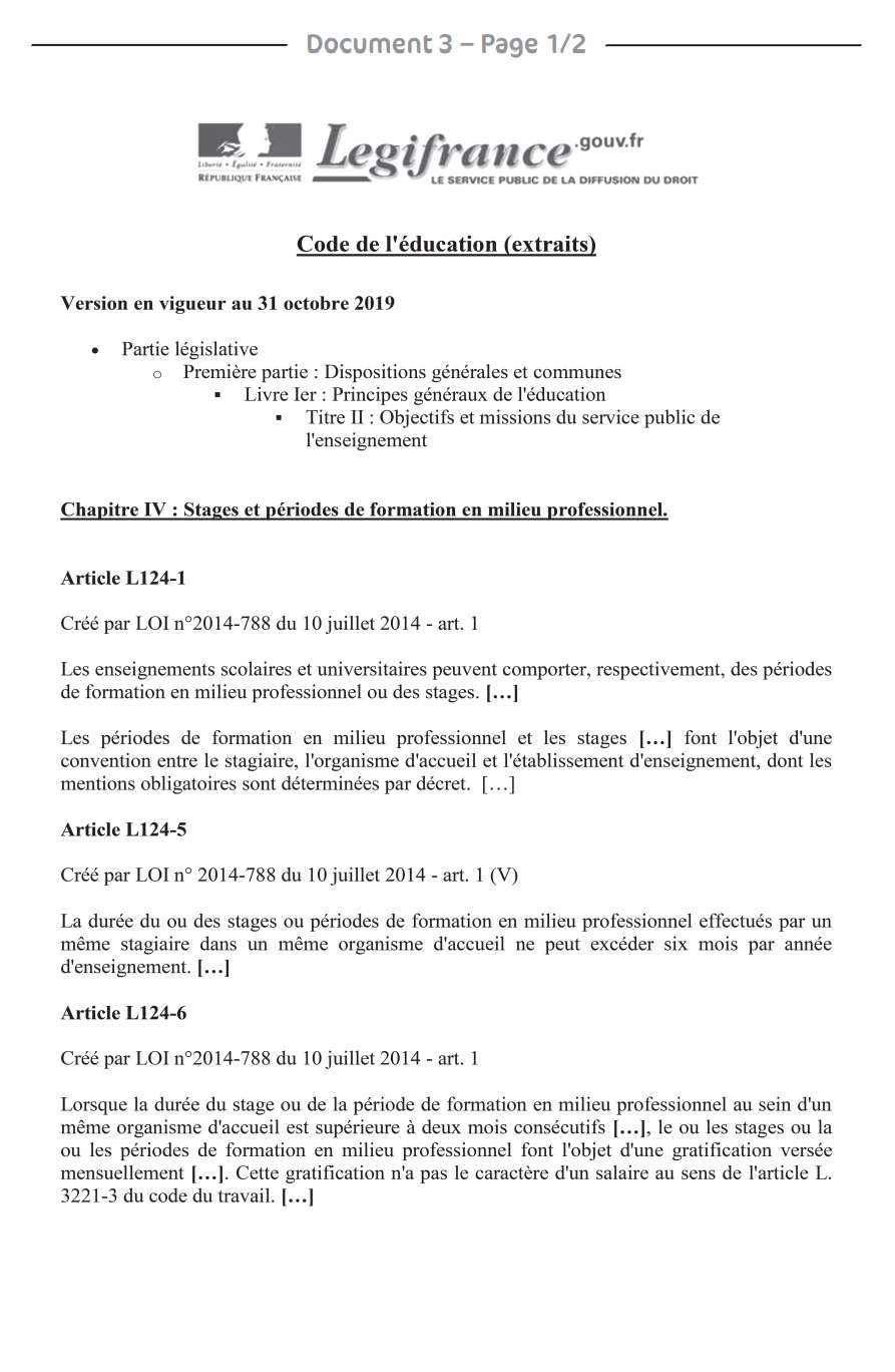 Rédaction d'une lettre administrative - 2020 - Chancellerie