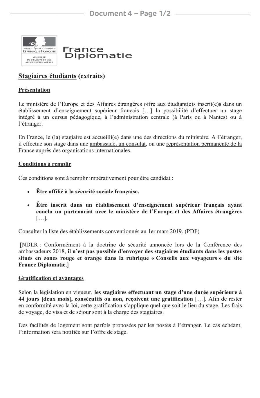 Rédaction d'une lettre administrative - 2020 - Chancellerie